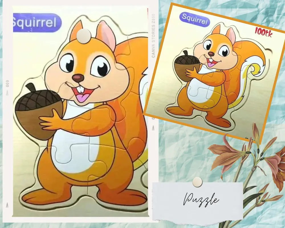 Wooden Puzzle - squirrel