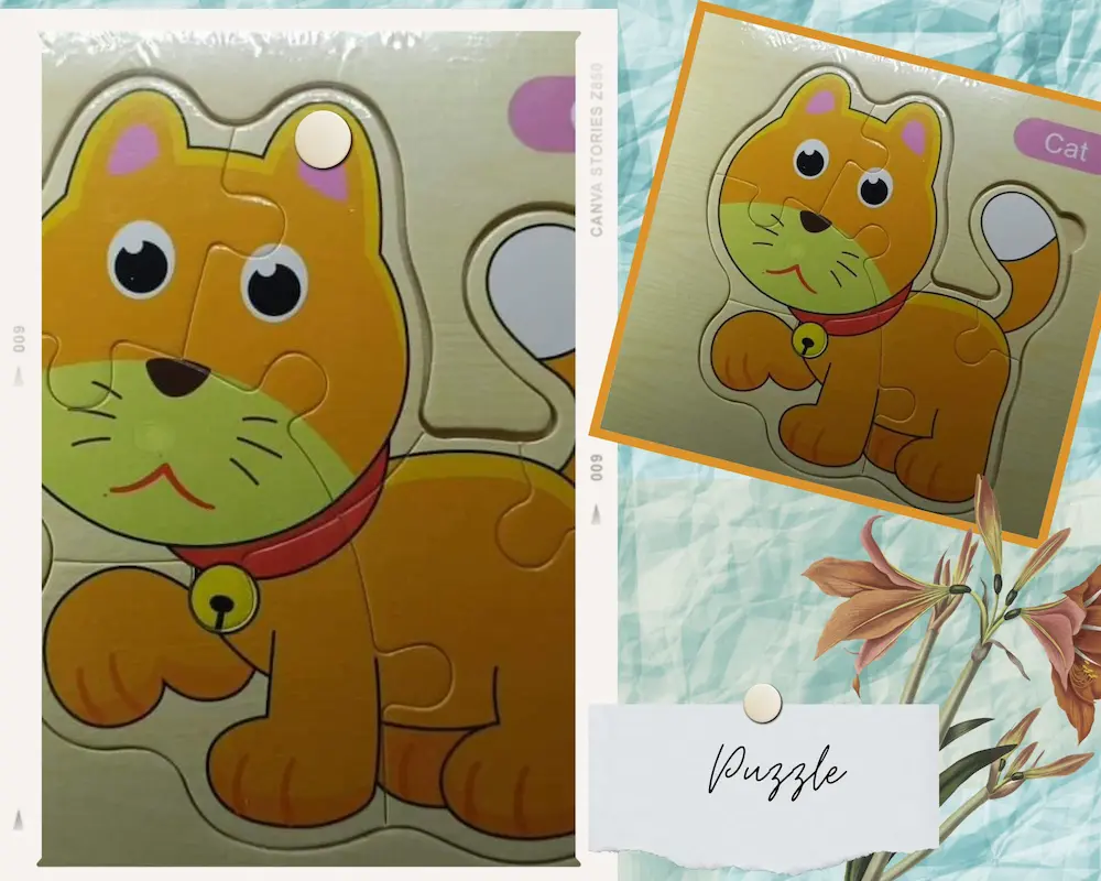 Wooden Puzzle - cat