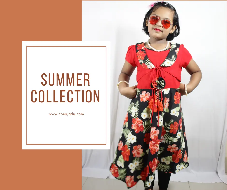 Floral Print Frock for Girls